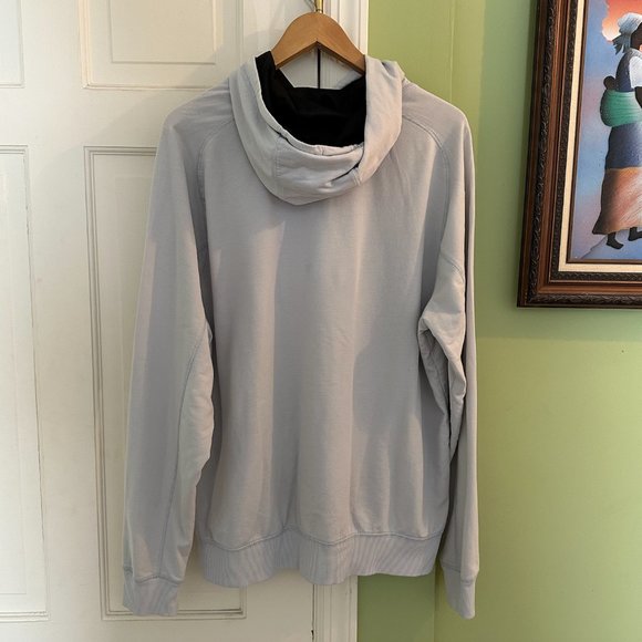 Nordstrom Zella Men's Fleece Hoodie in Blue Feather Melange - Picture 3 of 4